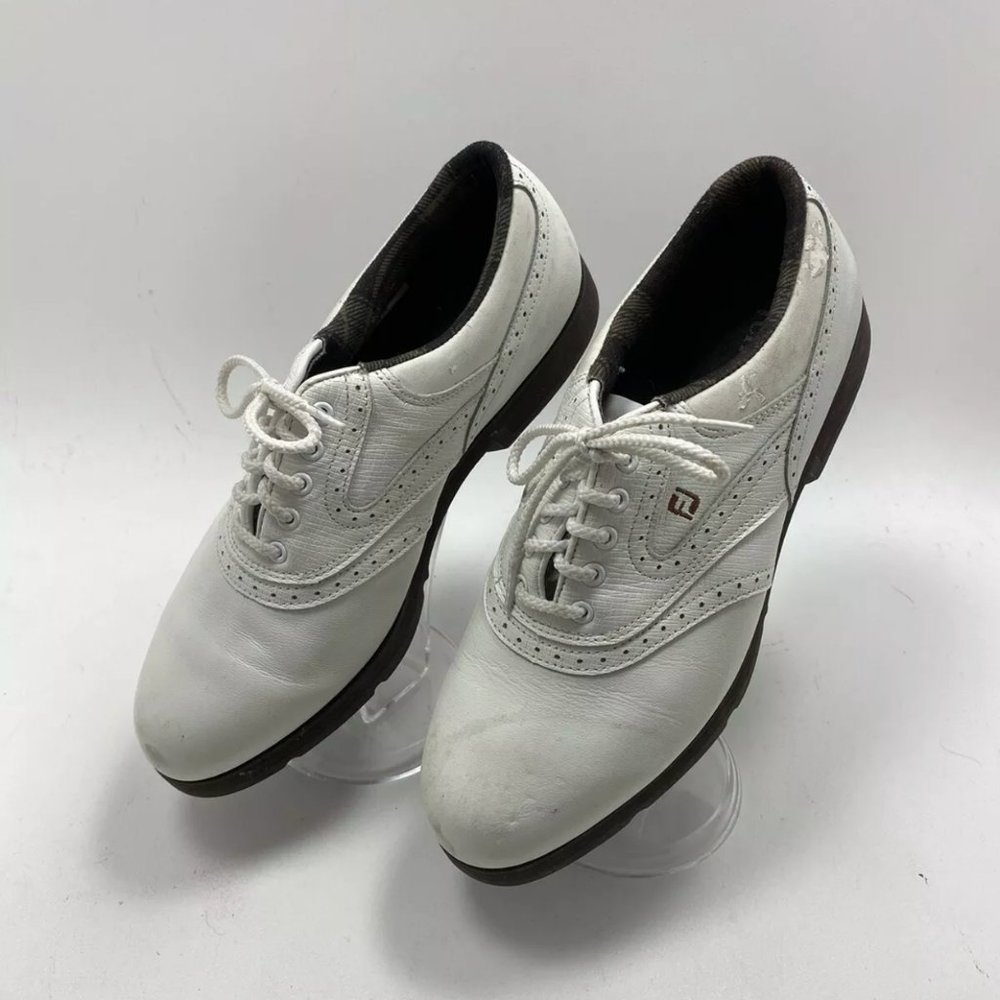 Women's FOOT JOY FJ GOLF SHOES 98316 SZ 7.5M. Condition is Pre-owned.